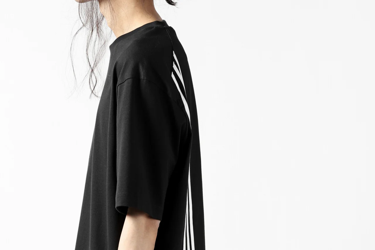 Y-3 Yohji Yamamoto 3-STP SHORT SLEEVE TEE / COTTON JERSEY (BLACK) - Image 31