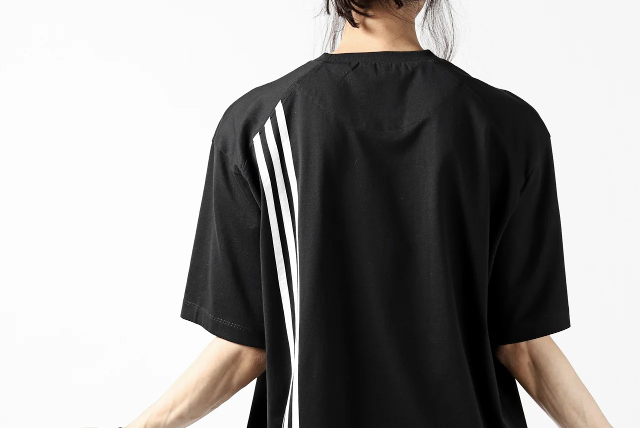Y-3 Yohji Yamamoto 3-STP SHORT SLEEVE TEE / COTTON JERSEY (BLACK) - Image 35