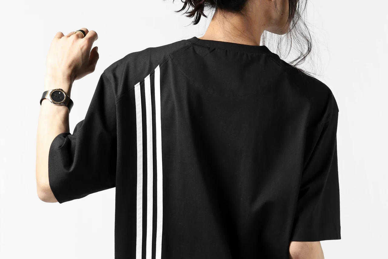 Y-3 Yohji Yamamoto 3-STP SHORT SLEEVE TEE / COTTON JERSEY (BLACK) - Image 36