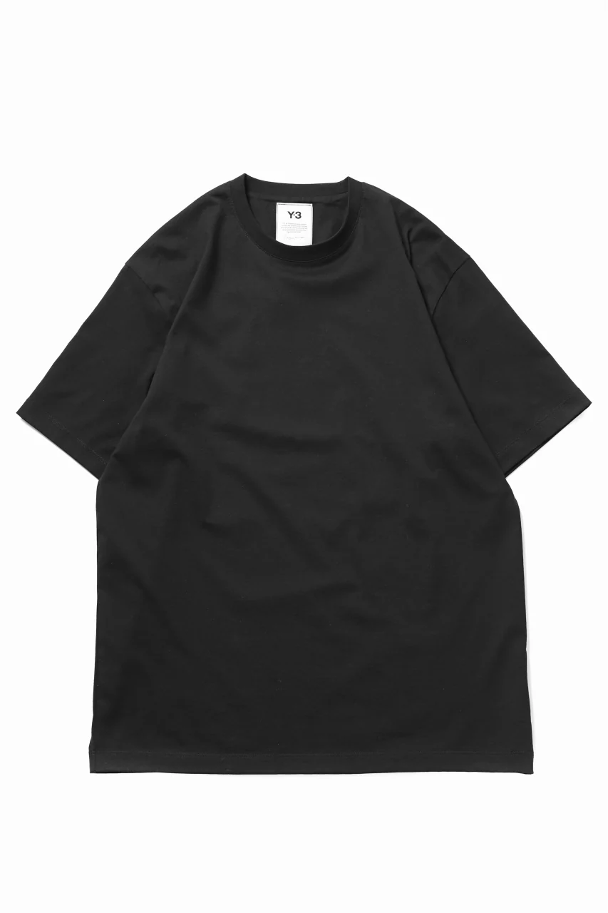 Y-3 Yohji Yamamoto 3-STP SHORT SLEEVE TEE / COTTON JERSEY (BLACK) - Image 7