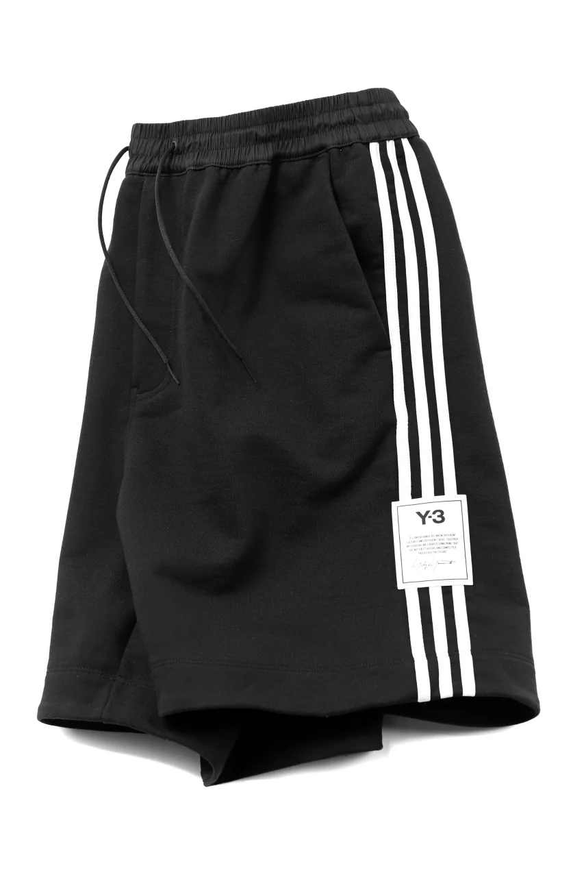 Y-3 Yohji Yamamoto 3-STP SHORTS / FRENCH TERRY (BLACK) - Image 21