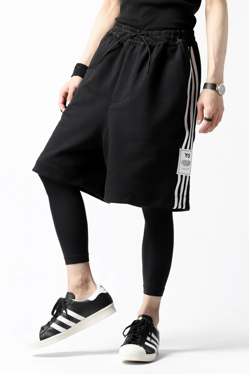 Y-3 Yohji Yamamoto 3-STP SHORTS / FRENCH TERRY (BLACK) - Image 30