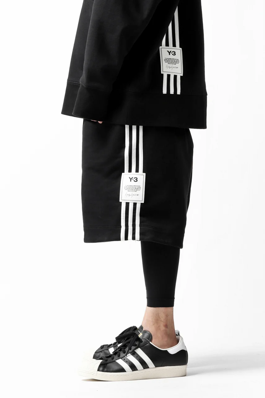 Y-3 Yohji Yamamoto 3-STP SHORTS / FRENCH TERRY (BLACK) - Image 5
