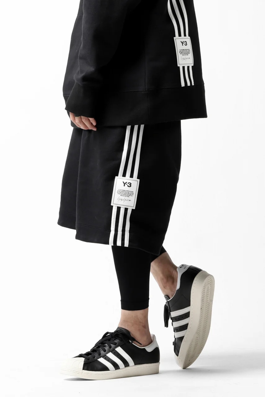 Y-3 Yohji Yamamoto 3-STP SHORTS / FRENCH TERRY (BLACK) - Image 6