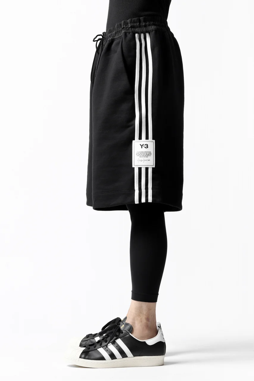 Y-3 Yohji Yamamoto 3-STP SHORTS / FRENCH TERRY (BLACK) - Image 8