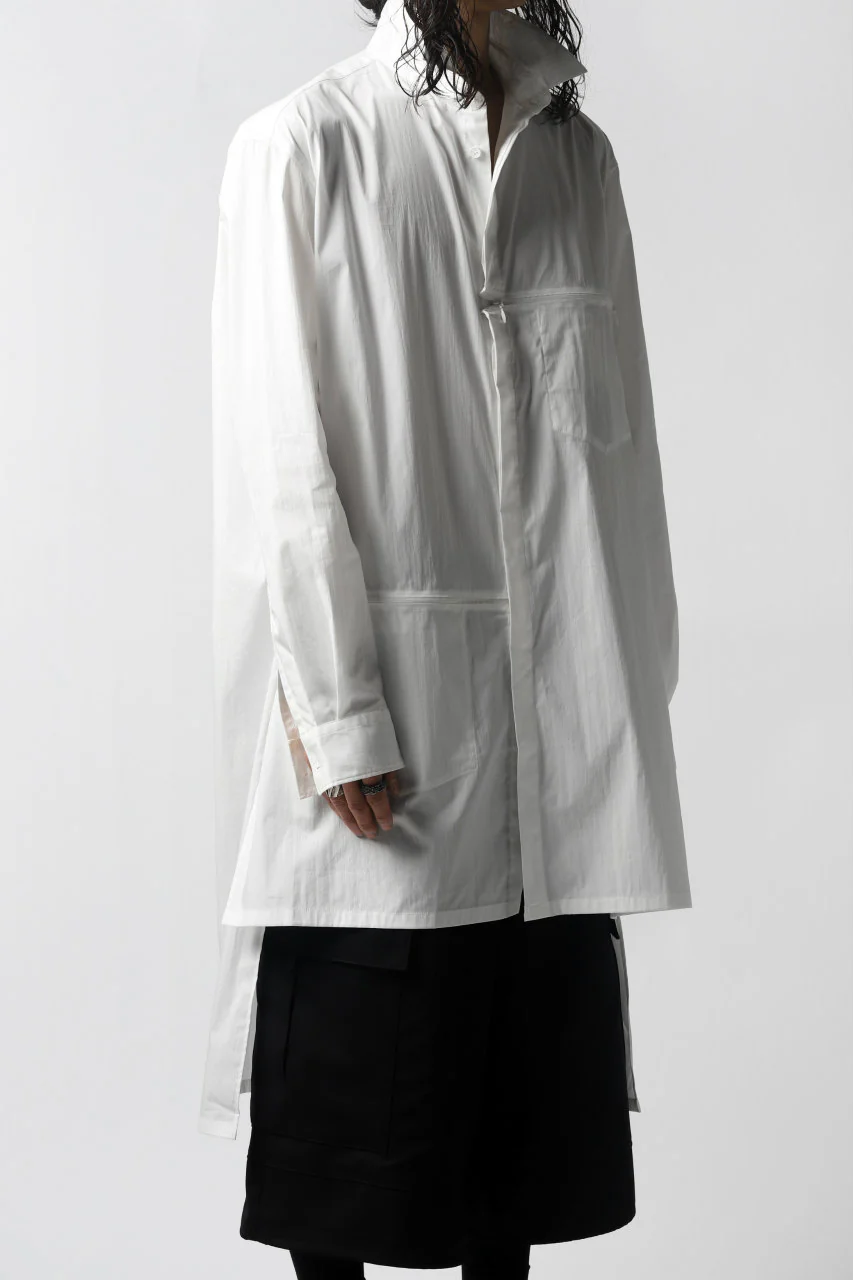 Y-3 Yohji Yamamoto CLASSIC LONG BACK STEP SHIRT (WHITE) - Image 10