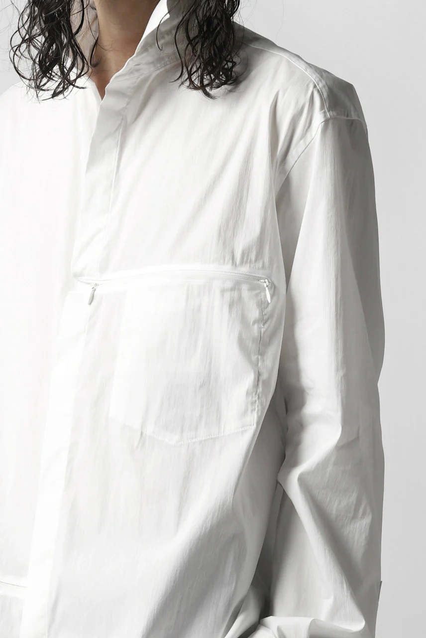 Y-3 Yohji Yamamoto CLASSIC LONG BACK STEP SHIRT (WHITE) - Image 16
