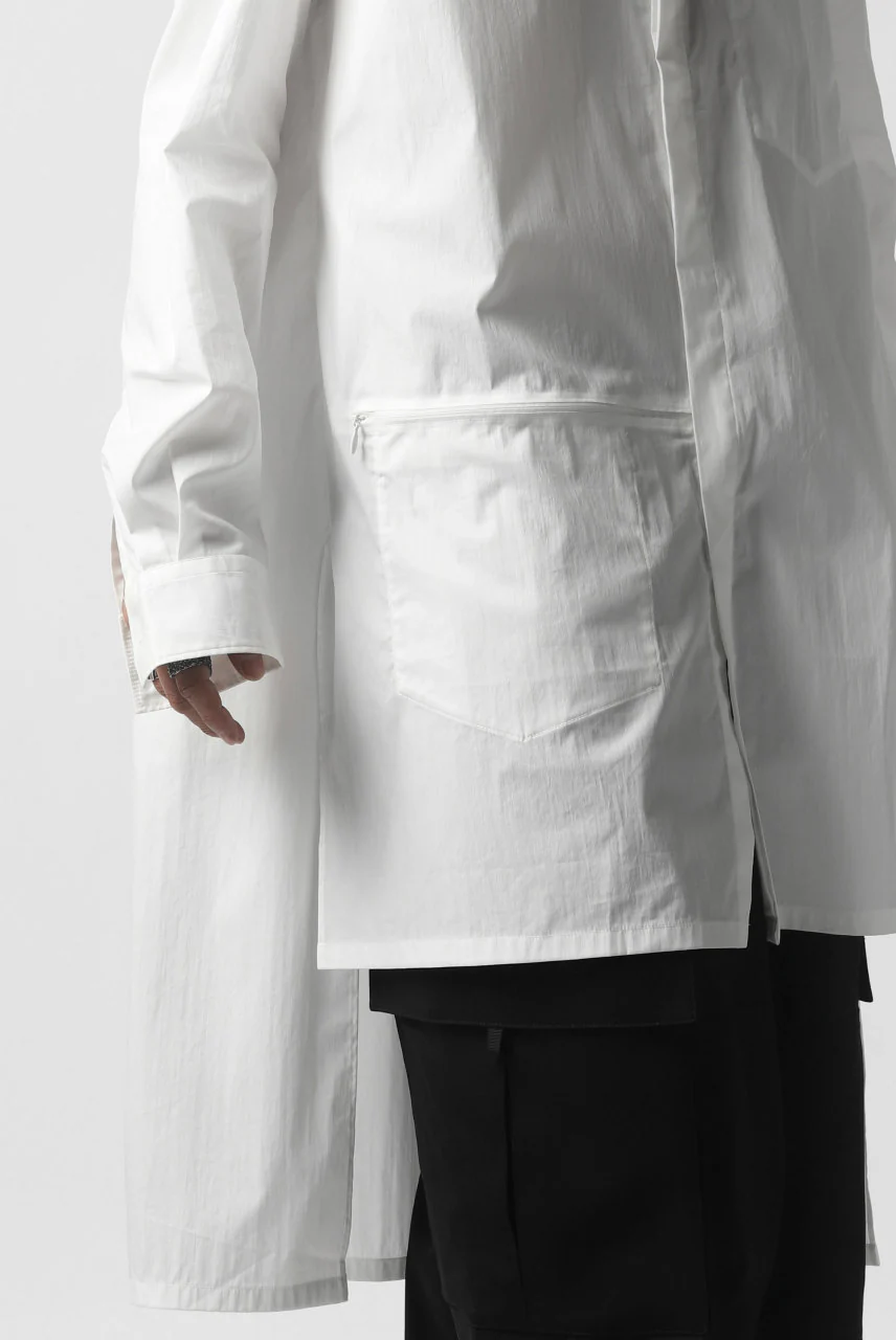Y-3 Yohji Yamamoto CLASSIC LONG BACK STEP SHIRT (WHITE) - Image 20