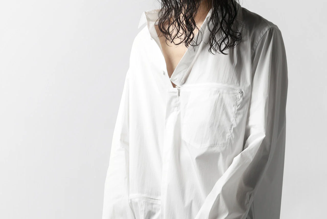 Y-3 Yohji Yamamoto CLASSIC LONG BACK STEP SHIRT (WHITE) - Image 22