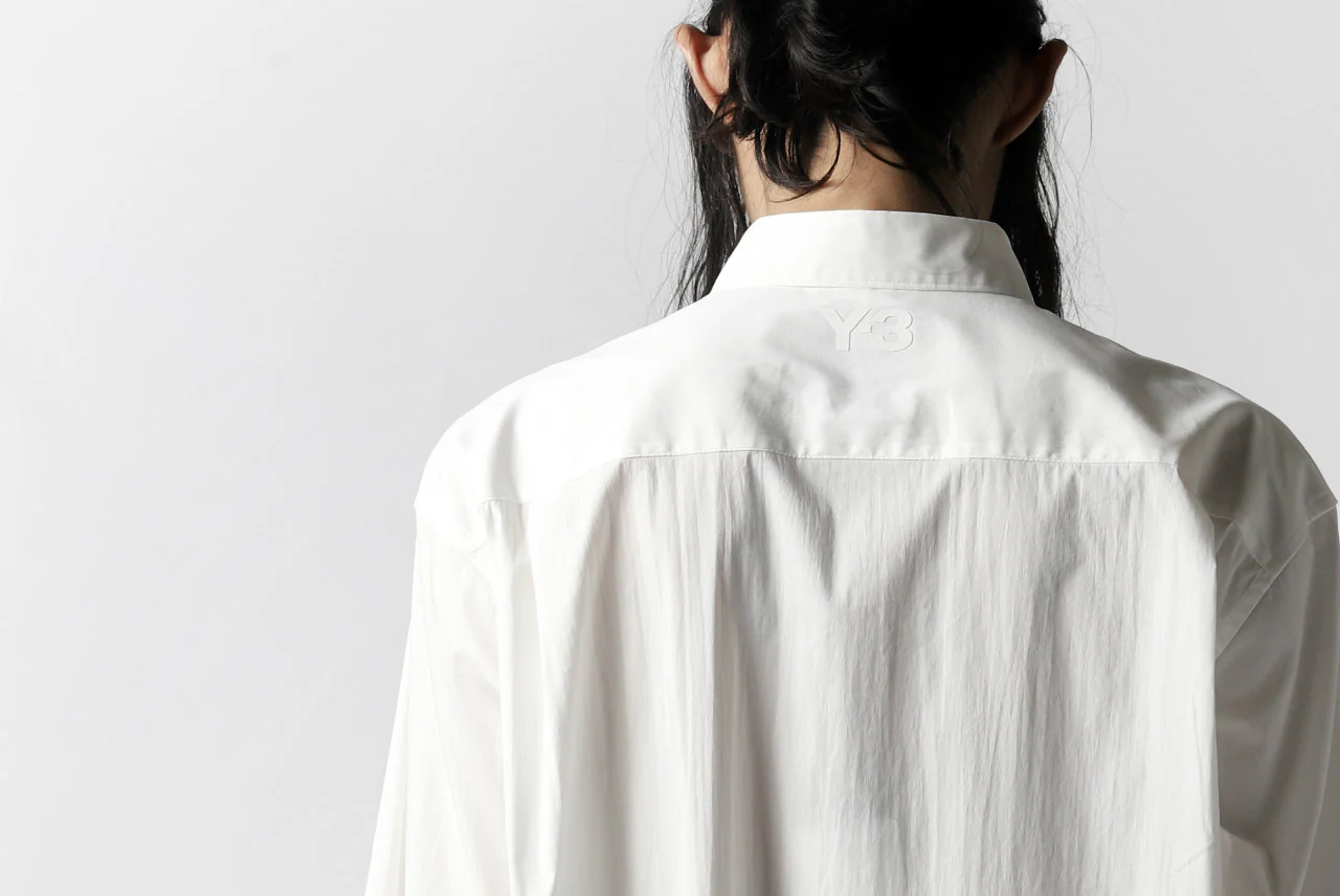 Y-3 Yohji Yamamoto CLASSIC LONG BACK STEP SHIRT (WHITE) - Image 24