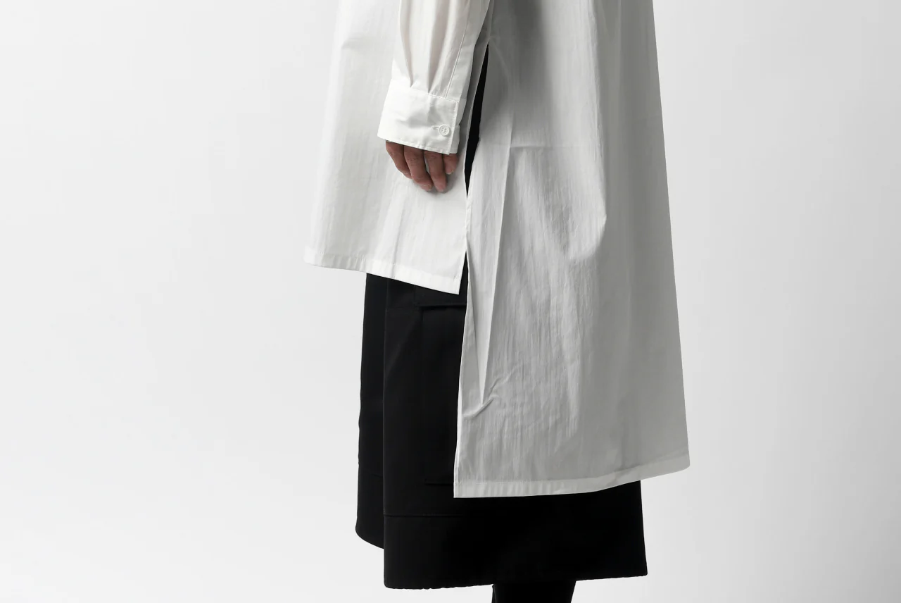 Y-3 Yohji Yamamoto CLASSIC LONG BACK STEP SHIRT (WHITE) - Image 26