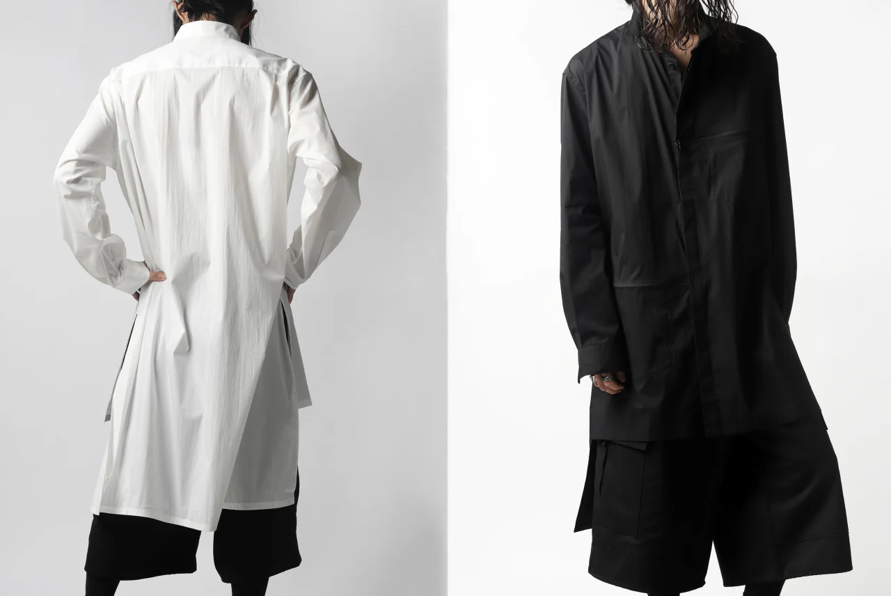 Y-3 Yohji Yamamoto CLASSIC LONG BACK STEP SHIRT (WHITE) - Image 27
