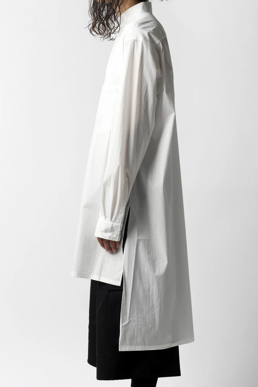 Y-3 Yohji Yamamoto CLASSIC LONG BACK STEP SHIRT (WHITE) - Image 3