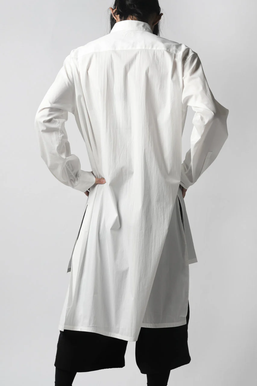 Y-3 Yohji Yamamoto CLASSIC LONG BACK STEP SHIRT (WHITE) - Image 5