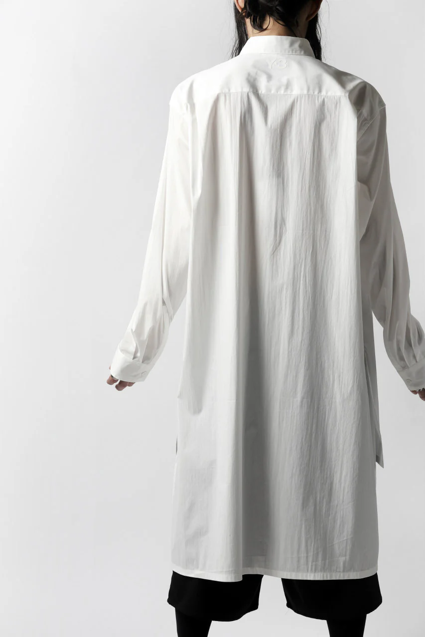 Y-3 Yohji Yamamoto CLASSIC LONG BACK STEP SHIRT (WHITE) - Image 6