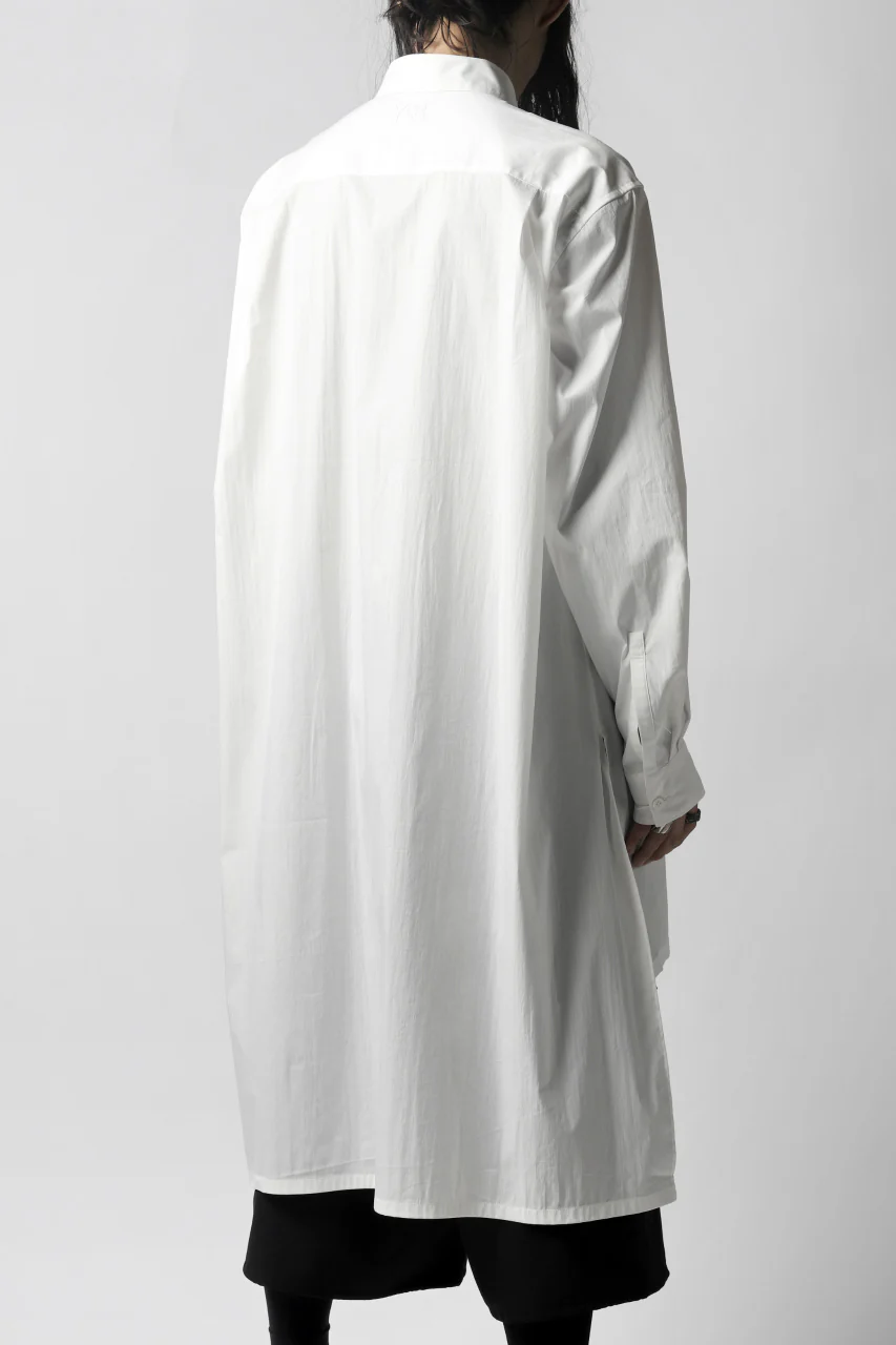 Y-3 Yohji Yamamoto CLASSIC LONG BACK STEP SHIRT (WHITE) - Image 7