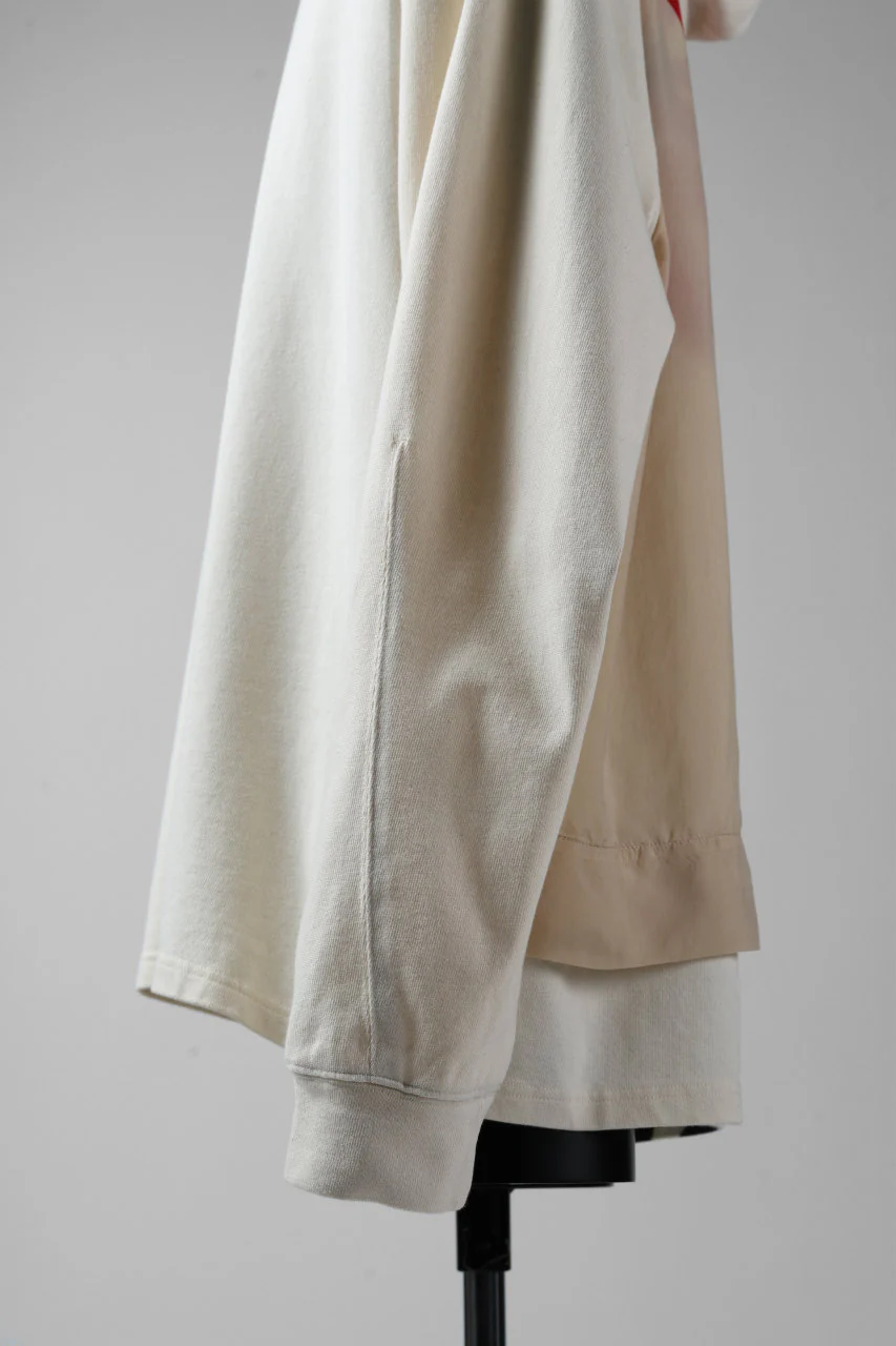 Y-3 Yohji Yamamoto LAYERED BACK LOGO HOODIE / FRENCH TERRY (MULTI BEIGE) - Image 17