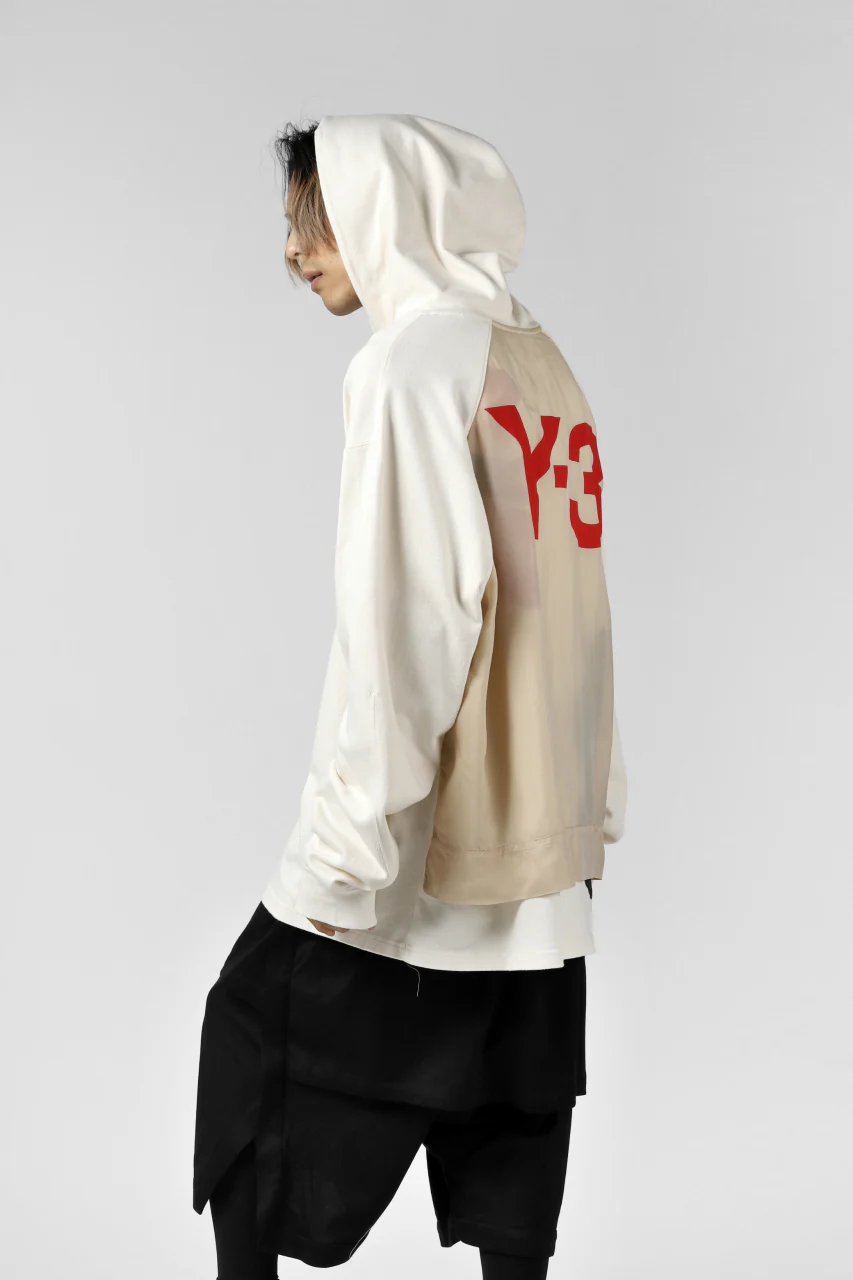 Y-3 Yohji Yamamoto LAYERED BACK LOGO HOODIE / FRENCH TERRY (MULTI BEIGE) - Image 23