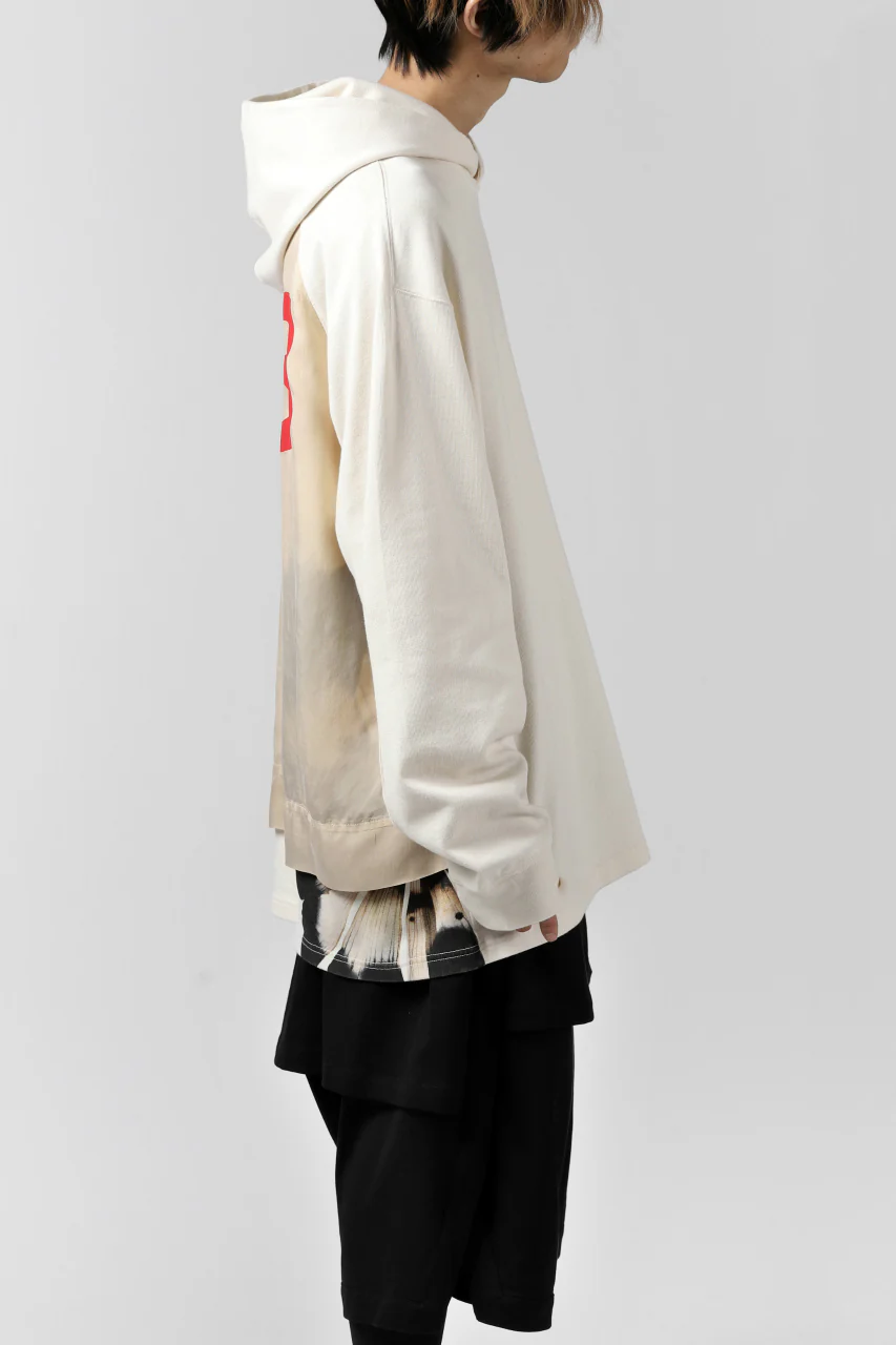 Y-3 Yohji Yamamoto LAYERED BACK LOGO HOODIE / FRENCH TERRY (MULTI BEIGE) - Image 28