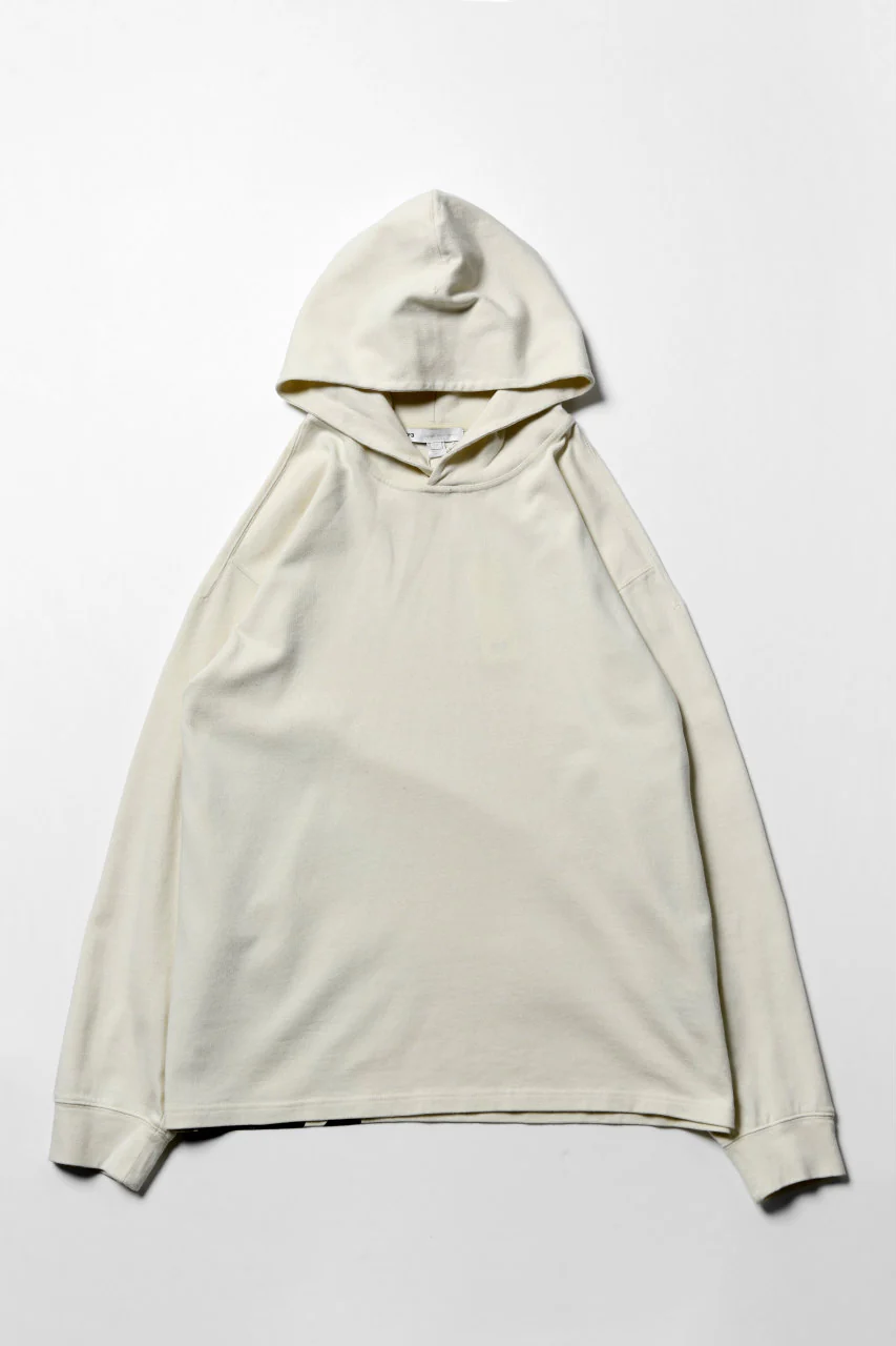 Y-3 Yohji Yamamoto LAYERED BACK LOGO HOODIE / FRENCH TERRY (MULTI BEIGE) - Image 3