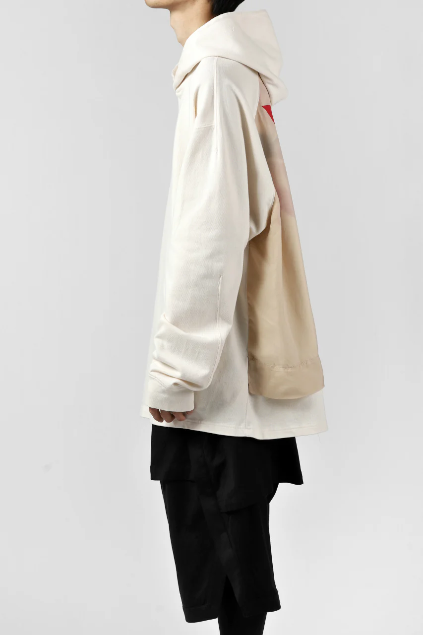 Y-3 Yohji Yamamoto LAYERED BACK LOGO HOODIE / FRENCH TERRY (MULTI BEIGE) - Image 33