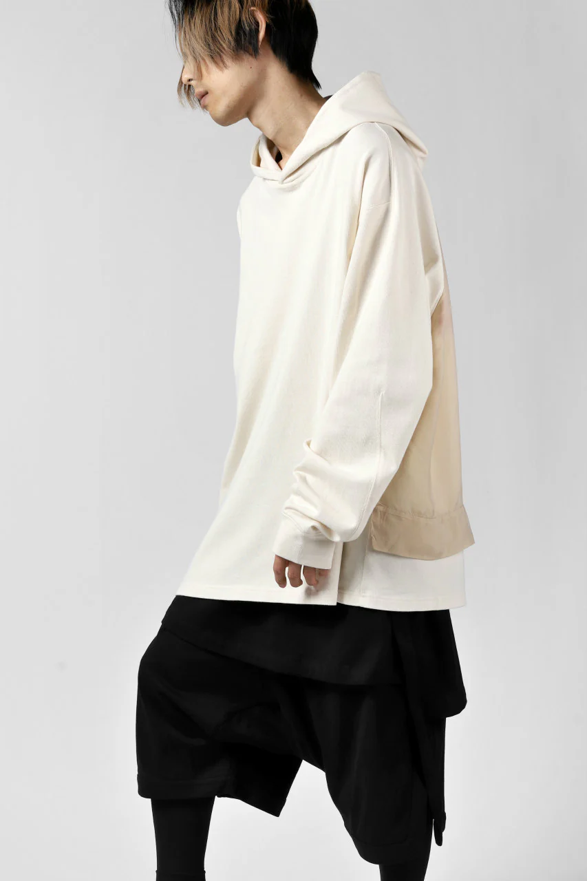 Y-3 Yohji Yamamoto LAYERED BACK LOGO HOODIE / FRENCH TERRY (MULTI BEIGE) - Image 34