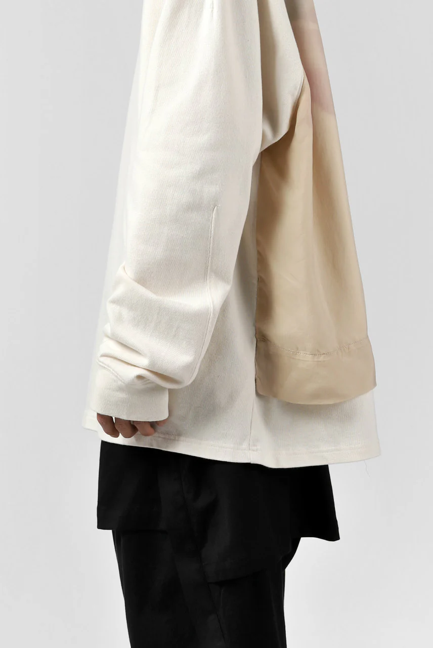 Y-3 Yohji Yamamoto LAYERED BACK LOGO HOODIE / FRENCH TERRY (MULTI BEIGE) - Image 40
