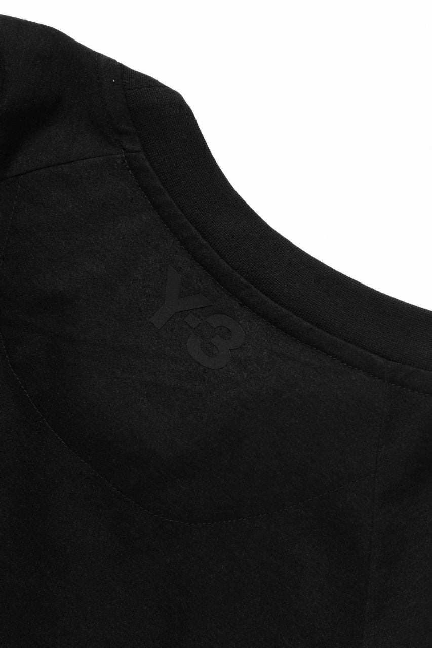 Y-3 Yohji Yamamoto STRINGS POCKET TEE / PAPER JERSEY (BLACK) - Image 13