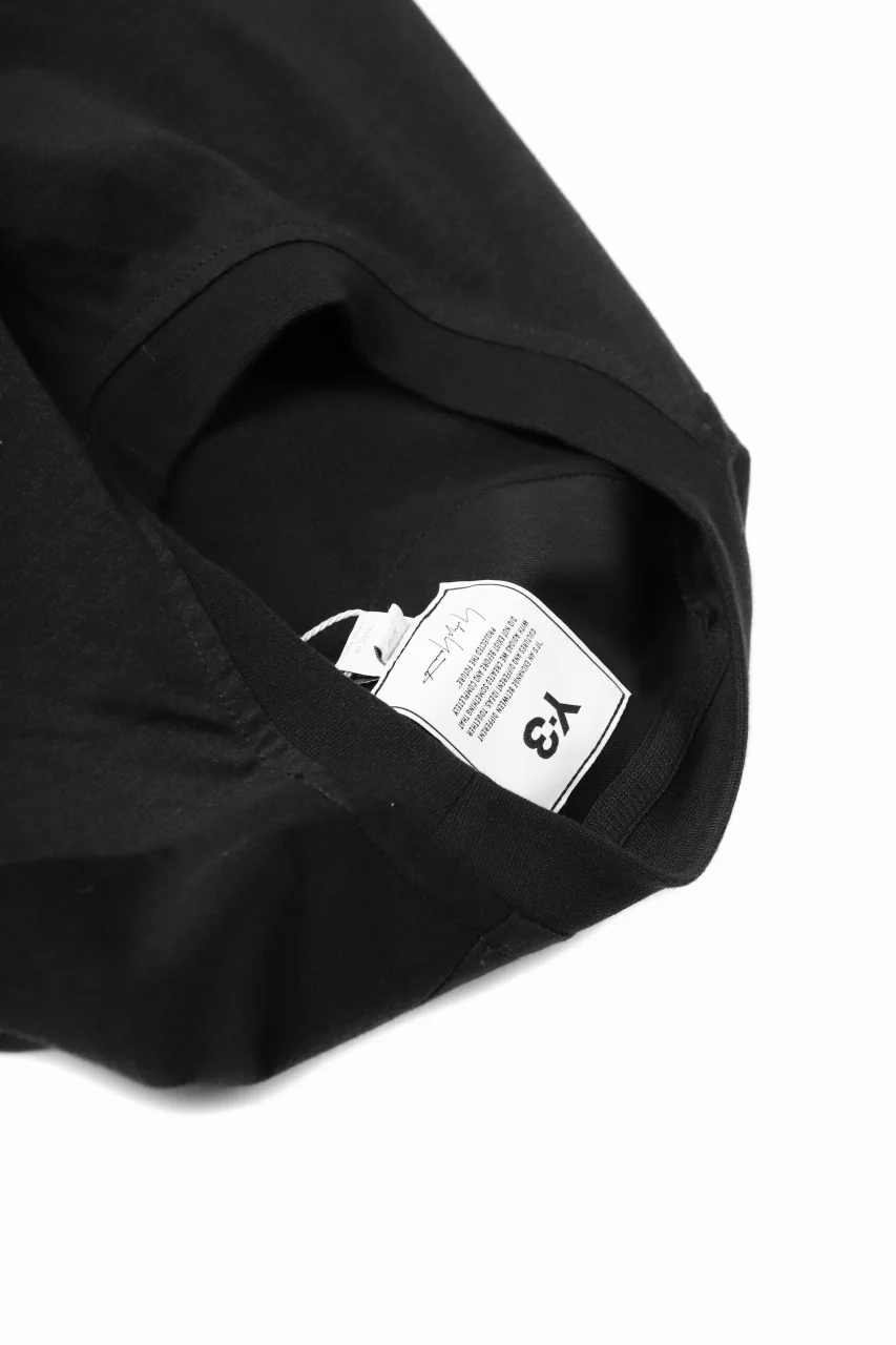 Y-3 Yohji Yamamoto STRINGS POCKET TEE / PAPER JERSEY (BLACK) - Image 17
