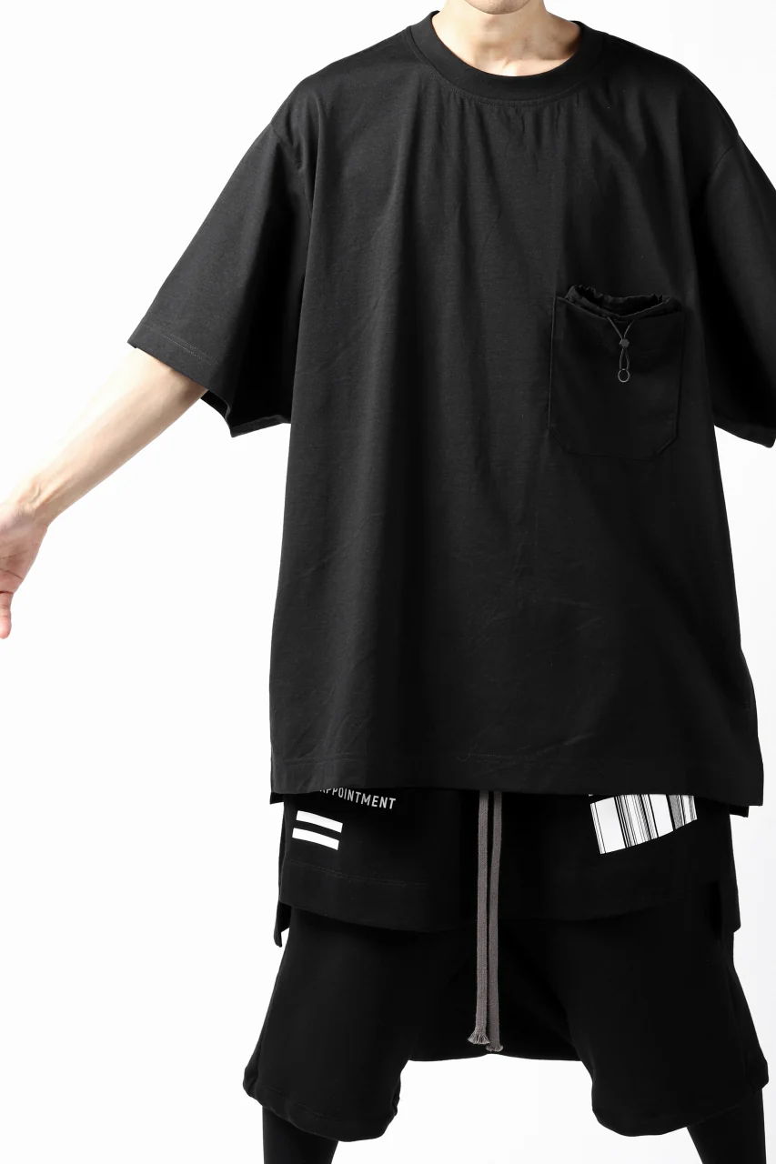 Y-3 Yohji Yamamoto STRINGS POCKET TEE / PAPER JERSEY (BLACK) - Image 18