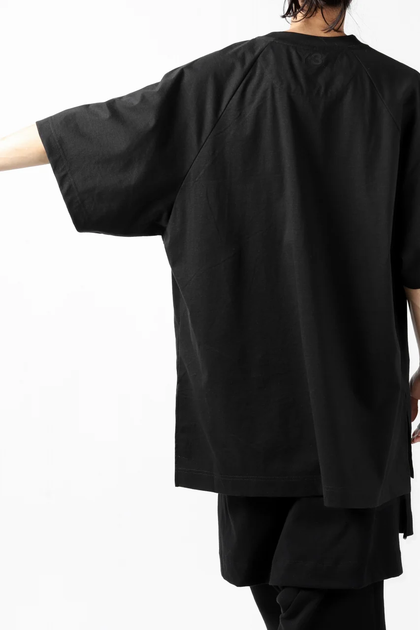 Y-3 Yohji Yamamoto STRINGS POCKET TEE / PAPER JERSEY (BLACK) - Image 21