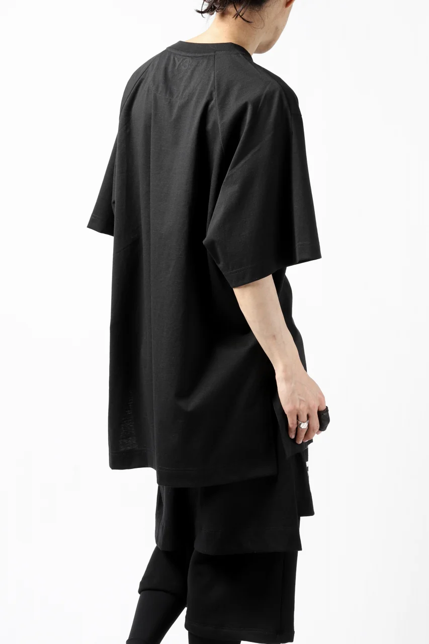 Y-3 Yohji Yamamoto STRINGS POCKET TEE / PAPER JERSEY (BLACK) - Image 22