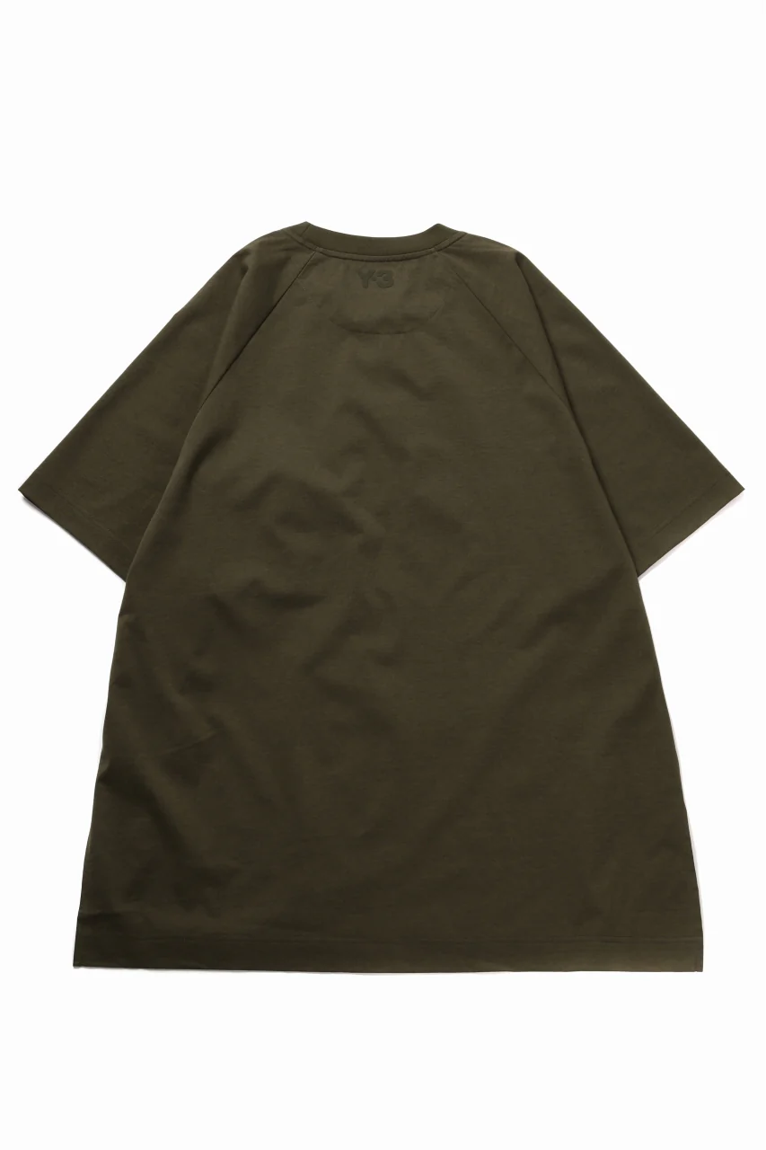 Y-3 Yohji Yamamoto STRINGS POCKET TEE / PAPER JERSEY (KHAKI) - Image 16