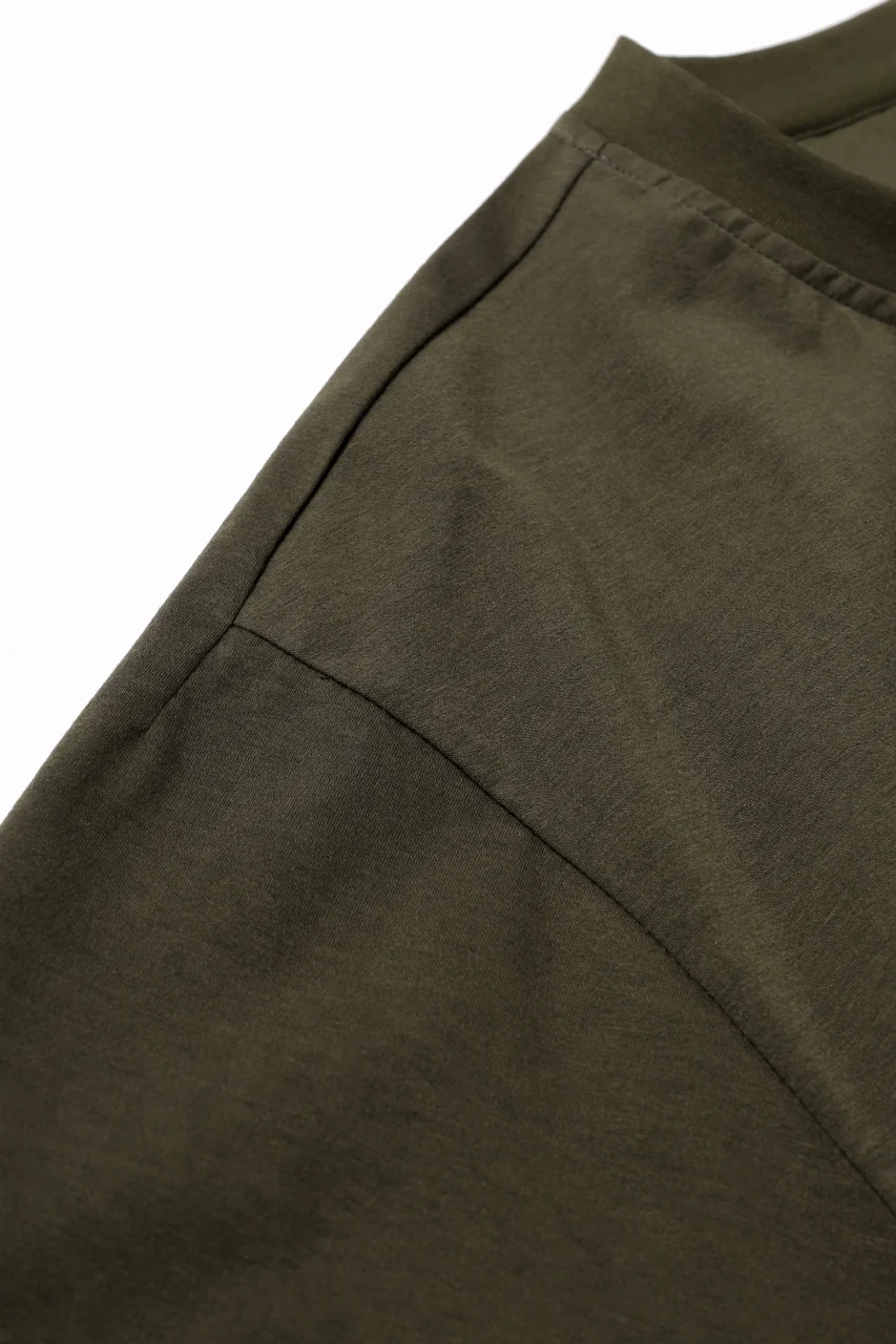 Y-3 Yohji Yamamoto STRINGS POCKET TEE / PAPER JERSEY (KHAKI) - Image 23
