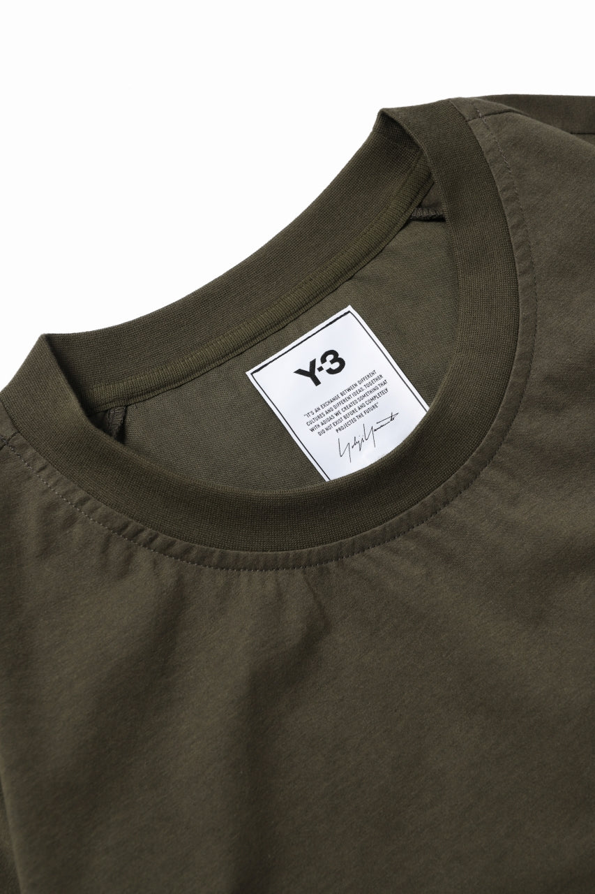 Y-3 Yohji Yamamoto STRINGS POCKET TEE / PAPER JERSEY (KHAKI) - Image 24