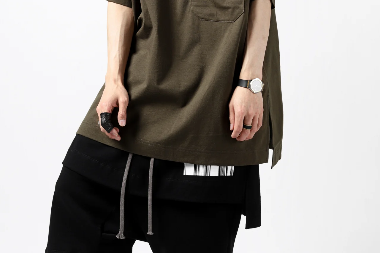 Y-3 Yohji Yamamoto STRINGS POCKET TEE / PAPER JERSEY (KHAKI) - Image 32
