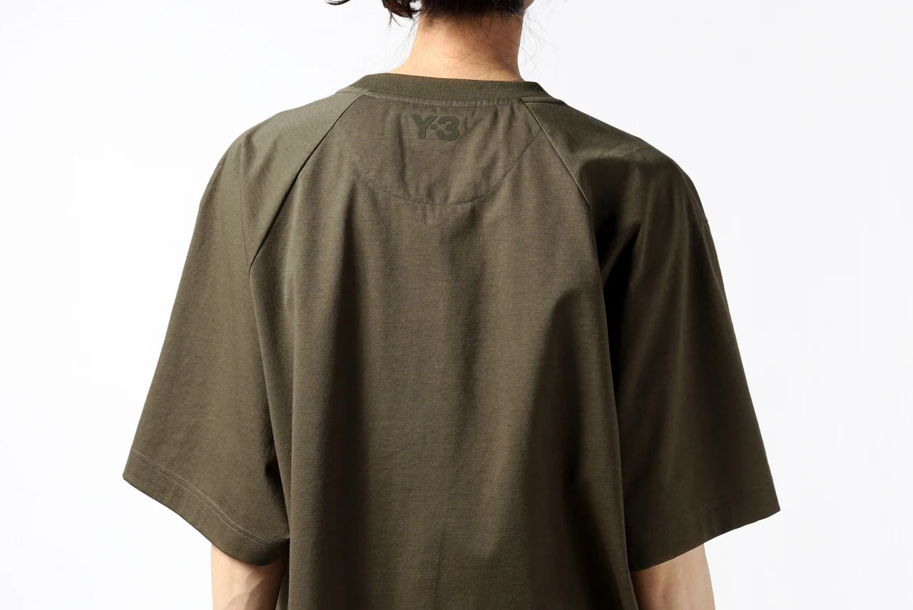 Y-3 Yohji Yamamoto STRINGS POCKET TEE / PAPER JERSEY (KHAKI) - Image 33