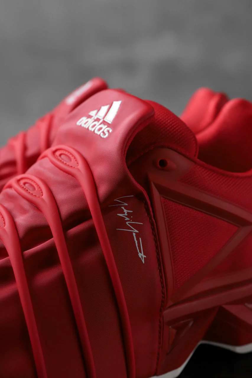 Y-3 Yohji Yamamoto (YUUTO) MIX TEXTILE LOW -CUT SNEAKERS (RED) - Image 13