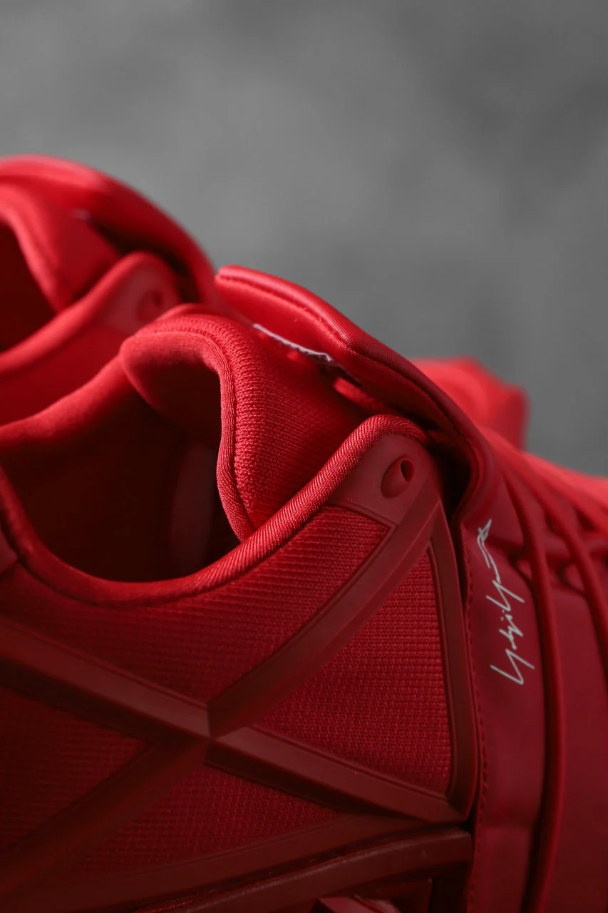 Y-3 Yohji Yamamoto (YUUTO) MIX TEXTILE LOW -CUT SNEAKERS (RED) - Image 14