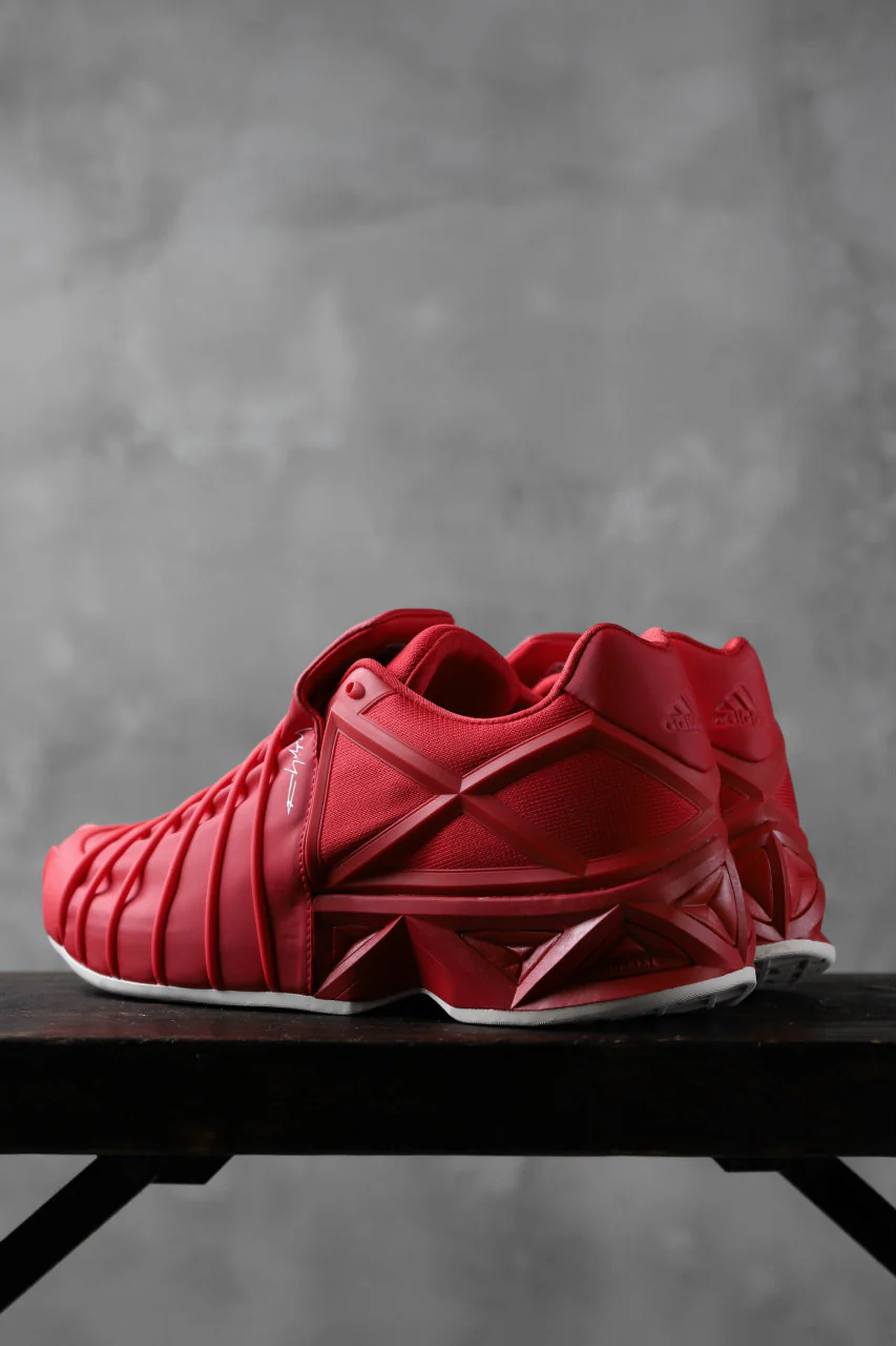 Y-3 Yohji Yamamoto (YUUTO) MIX TEXTILE LOW -CUT SNEAKERS (RED) - Image 3