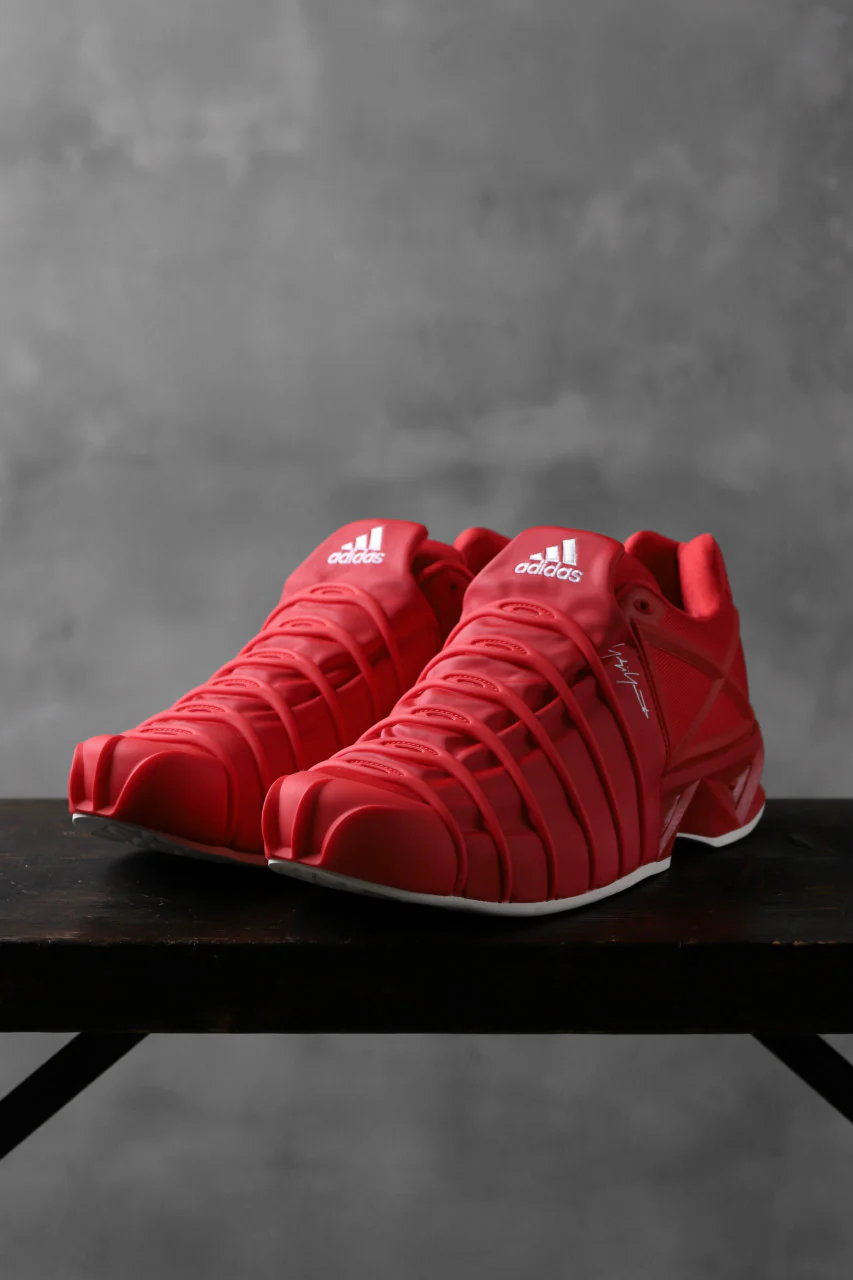 Y-3 Yohji Yamamoto (YUUTO) MIX TEXTILE LOW -CUT SNEAKERS (RED) - Image 5
