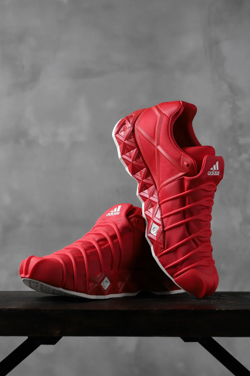 Y-3 Yohji Yamamoto (YUUTO) MIX TEXTILE LOW -CUT SNEAKERS (RED) - Image 6