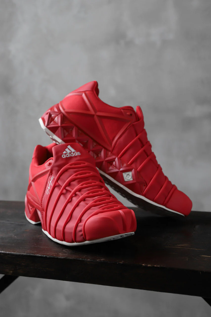 Y-3 Yohji Yamamoto (YUUTO) MIX TEXTILE LOW -CUT SNEAKERS (RED) - Image 7