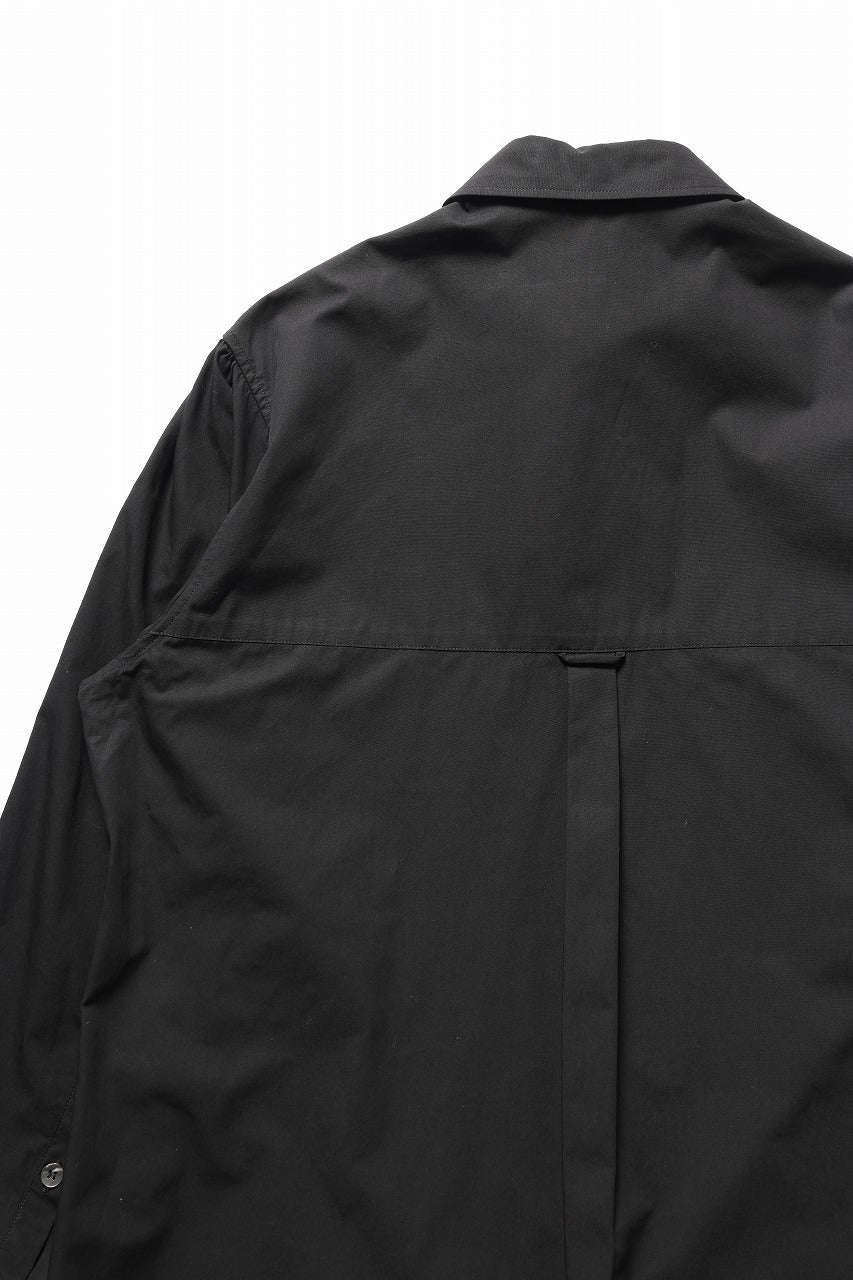 Y's for men SPARE COLLAR SHIRT / 40 BROAD COTTON (BLACK) - Image 10