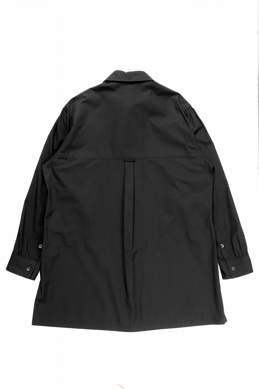 Y's for men SPARE COLLAR SHIRT / 40 BROAD COTTON (BLACK) - Image 3